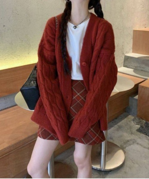 gossip!ロサンゼルス(ゴシップロサンゼルス)の「【サイズあり】ウールライク ヴィンテージチェック厚手ミニスカート(インパン付)(秋冬のガーリー定番スカート)(スカート・レディース・ブラック/ベージュ/レッド・L/M/S/XL/XXL/3XL)」の14枚目の写真