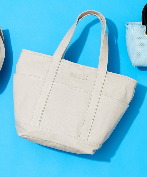 BARNYARDSTORM（バンヤードストーム）の「BARNYARDSTORM / 6ポケットトートL【WEB限定カラー】（ショルダーバッグ・レディース・ホワイト/グレー/ベージュ/グリーン・FREE）」の3枚目の写真
