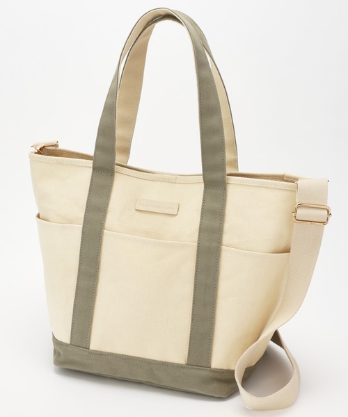 BARNYARDSTORM（バンヤードストーム）の「BARNYARDSTORM / 6ポケットトートL【WEB限定カラー】（ショルダーバッグ・レディース・ホワイト/グレー/ベージュ/グリーン・FREE）」の21枚目の写真