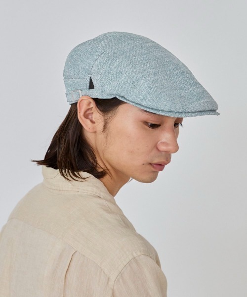 OVERRIDE（オーバーライド）の「OVERRIDE LINEN LIKE HUNTING / オーバーライド（ハンチング/ベレー帽・メンズ・ブラウン/ブルー/ブラック・58cm/60cm）」の18枚目の写真