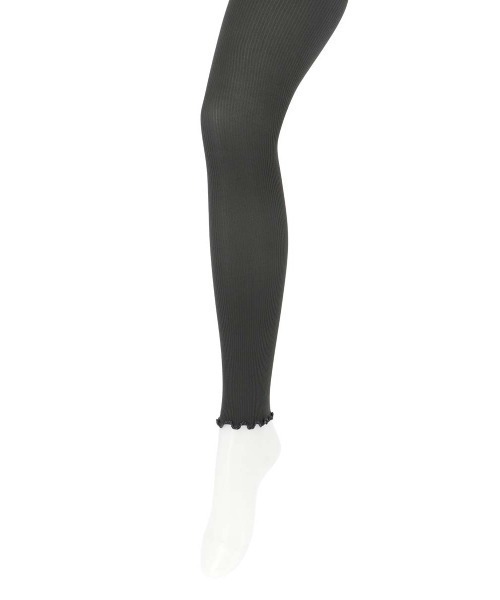 JILL STUART 60D相当 裾メロウ 12分丈リブレギンス 01056221（レギンス