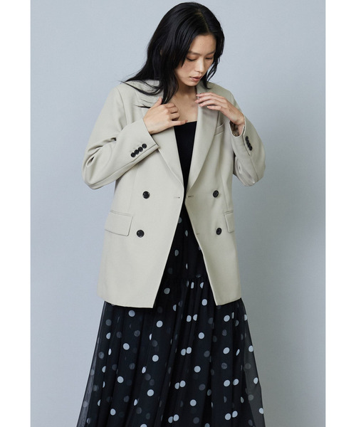 1er Arrondissement(プルミエアロンディスモン)の「ポリエステルウールドスキンダブルジャケット(その他アウター・レディース・ブラック/ベージュ・38/36)」の18枚目の写真