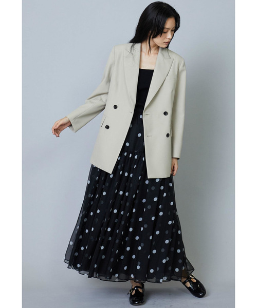 1er Arrondissement(プルミエアロンディスモン)の「ポリエステルウールドスキンダブルジャケット(その他アウター・レディース・ブラック/ベージュ・38/36)」の20枚目の写真