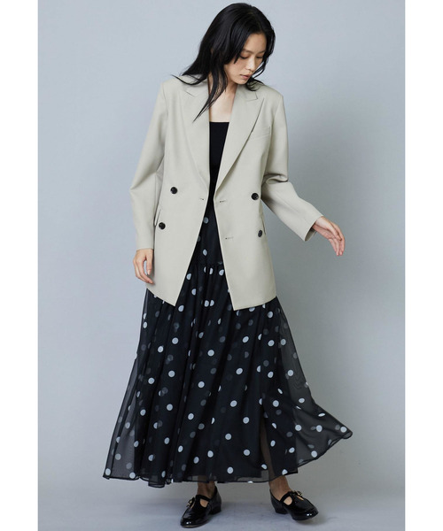 1er Arrondissement(プルミエアロンディスモン)の「ポリエステルウールドスキンダブルジャケット(その他アウター・レディース・ブラック/ベージュ・38/36)」の21枚目の写真