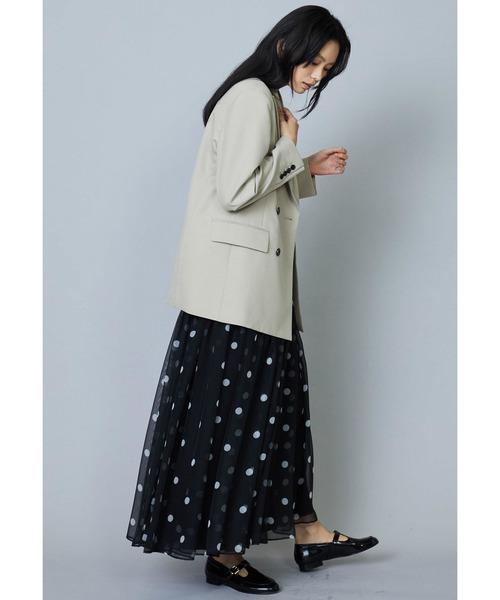 1er Arrondissement(プルミエアロンディスモン)の「ポリエステルウールドスキンダブルジャケット(その他アウター・レディース・ブラック/ベージュ・38/36)」の22枚目の写真