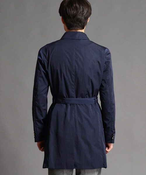 MONSIEUR NICOLE（ムッシュニコル）の「ベルテッドコート（ステンカラーコート・メンズ・ブラック・MEDIUM/LARGE/X-LARGE）」の2枚目の写真