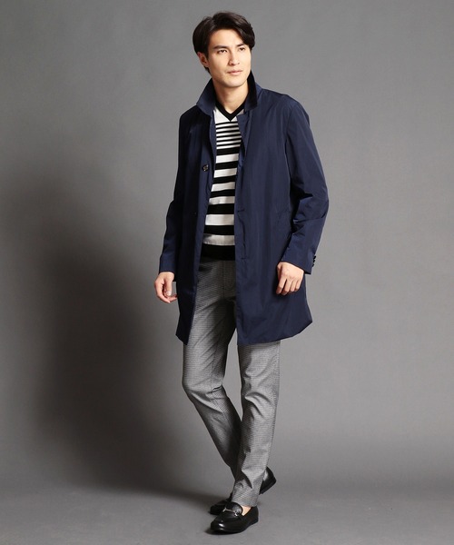 MONSIEUR NICOLE（ムッシュニコル）の「ベルテッドコート（ステンカラーコート・メンズ・ブラック・MEDIUM/LARGE/X-LARGE）」の9枚目の写真