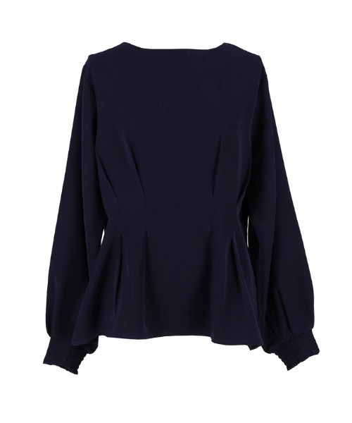 coca(coca)(コカ)の「ウエストタックブラウス(シャツ/ブラウス・レディース・ネイビー/アイボリー・L/M)」の5枚目の写真