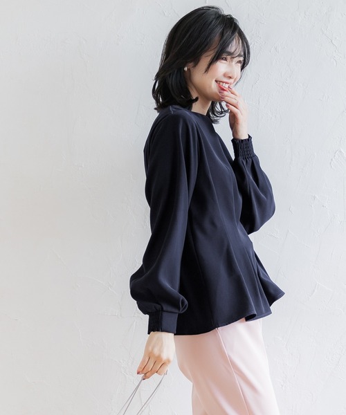 coca(coca)(コカ)の「ウエストタックブラウス(シャツ/ブラウス・レディース・ネイビー/アイボリー・L/M)」の13枚目の写真