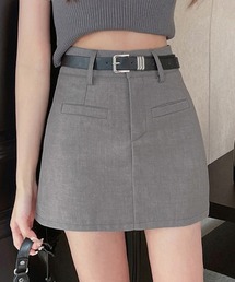 ミニスカート スーツスカート ベルト付き