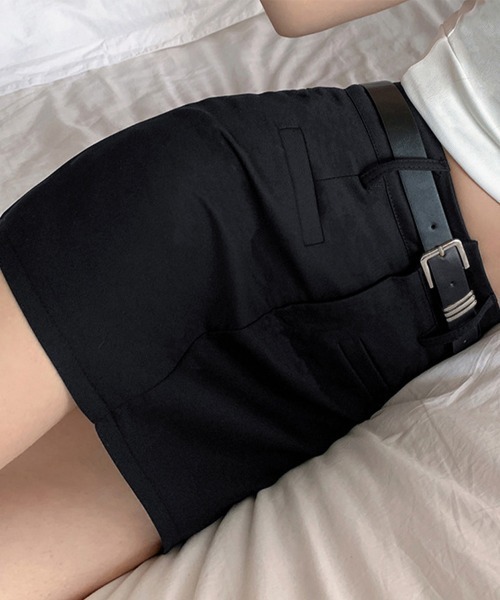 Miniministore(ミニミニストア)の「ミニスカート スーツスカート ベルト付き(スカート・レディース・ブラック/ダークグレー・L/M)」の8枚目の写真