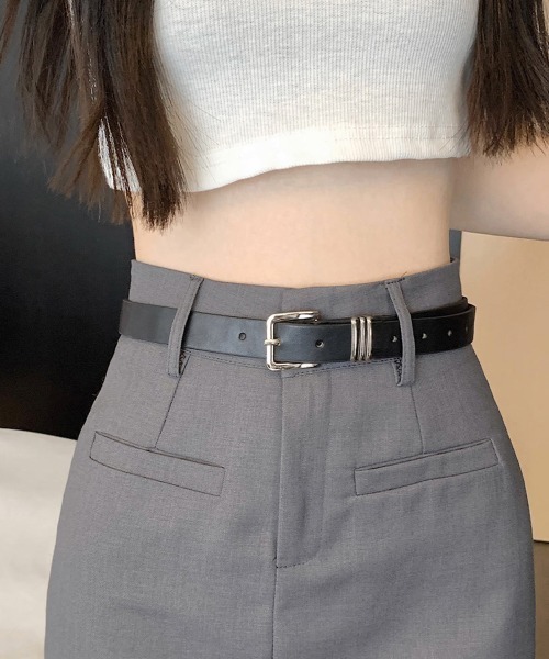 Miniministore(ミニミニストア)の「ミニスカート スーツスカート ベルト付き(スカート・レディース・ブラック/ダークグレー・L/M)」の12枚目の写真