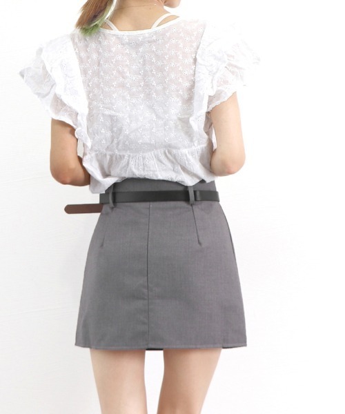Miniministore(ミニミニストア)の「ミニスカート スーツスカート ベルト付き(スカート・レディース・ブラック/ダークグレー・L/M)」の20枚目の写真