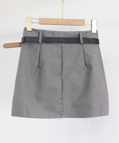 Miniministore(ミニミニストア)の「ミニスカート スーツスカート ベルト付き(スカート・レディース・ブラック/ダークグレー・L/M)」の22枚目の写真