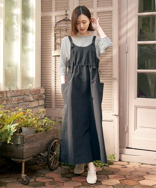 テイッカカットソーコンビネゾンドレスカーキ 公式】ikka（イッカ