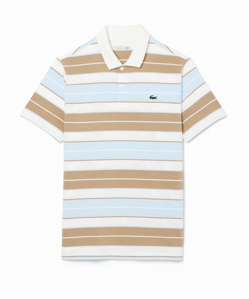 LACOSTE(ラコステ)の「UVカット UPF50+ マルチカラーボーダーウルトラドライポロシャツ(ポロシャツ・メンズ・グリーン/レッド/ピンク/カーキ/ライトブルー/フューシャピンク・3/2/5/4)」の4枚目の写真