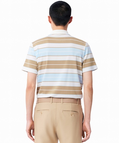 LACOSTE(ラコステ)の「UVカット UPF50+ マルチカラーボーダーウルトラドライポロシャツ(ポロシャツ・メンズ・グリーン/レッド/ピンク/カーキ/ライトブルー/フューシャピンク・3/2/5/4)」の13枚目の写真