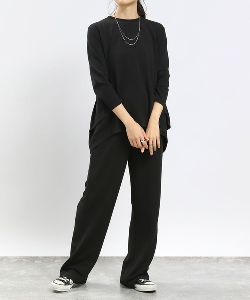 GLOBAL WORK Smile Seed Store（グローバルワーク スマイルシードストア）の「フクレジャガードイージーパンツ/993656（その他パンツ・レディース・アイボリー/ブルー系その他6/ブラック/モカ・SMALL/X-LARGE/LARGE/MEDIUM）」の12枚目の写真