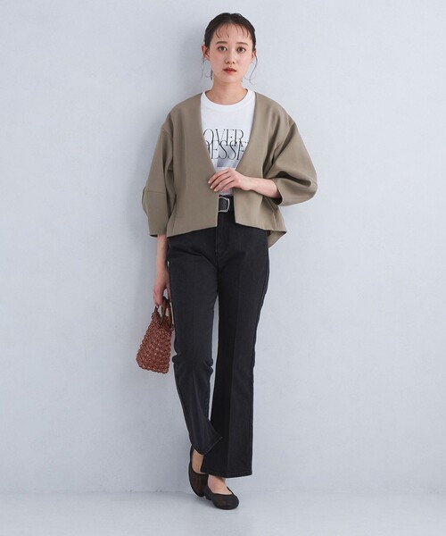 ❤ポケット付き❤ラグランスリーブノーカラージャケット【symphony 】 ❤ポケット付き❤ラグランスリーブノーカラージャケット【symphony