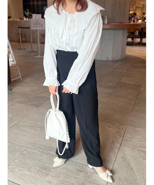 JUMELLE（ジュメロ）の「カラーコットンブラウス（シャツ/ブラウス・レディース・ホワイト・FREE）」の10枚目の写真