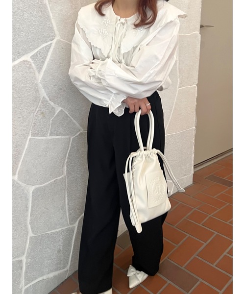 JUMELLE（ジュメロ）の「カラーコットンブラウス（シャツ/ブラウス・レディース・ホワイト・FREE）」の2枚目の写真