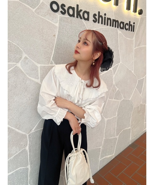 JUMELLE（ジュメロ）の「カラーコットンブラウス（シャツ/ブラウス・レディース・ホワイト・FREE）」の5枚目の写真