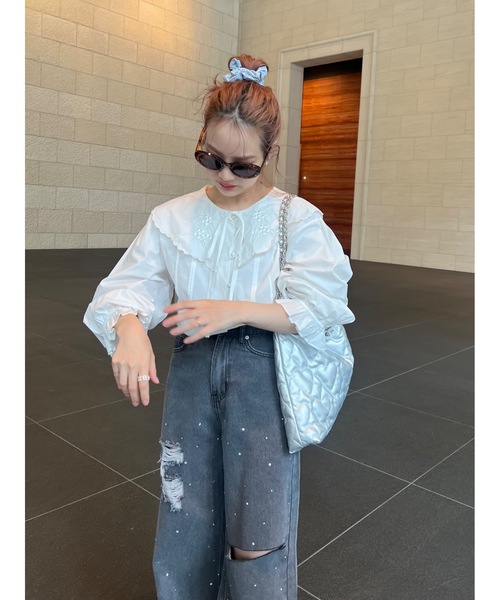 JUMELLE（ジュメロ）の「カラーコットンブラウス（シャツ/ブラウス・レディース・ホワイト・FREE）」の17枚目の写真