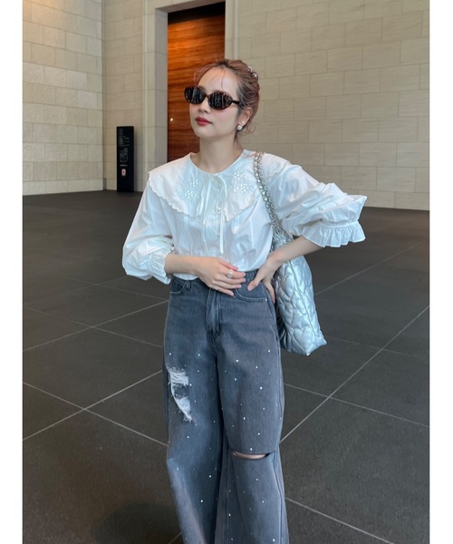 JUMELLE（ジュメロ）の「カラーコットンブラウス（シャツ/ブラウス・レディース・ホワイト・FREE）」の18枚目の写真