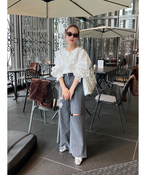 JUMELLE（ジュメロ）の「カラーコットンブラウス（シャツ/ブラウス・レディース・ホワイト・FREE）」の21枚目の写真