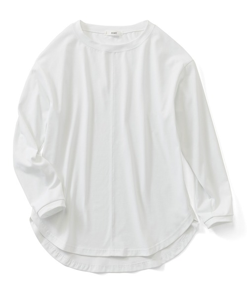 IEDIT(イディット)の「IEDIT 大人にふさわしい日本製 ていねいに仕立てたクワトロセブンTMカットソートップス(Tシャツ/カットソー・レディース・グレイッシュベージュ/ブルー・XX-LARGE/X-LARGE/LARGE/MEDIUM/SMALL/XXX-LARGE)」の15枚目の写真