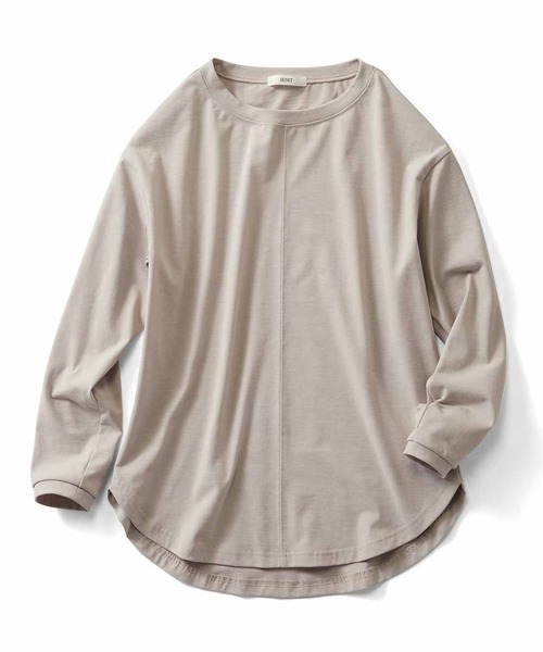 IEDIT(イディット)の「IEDIT 大人にふさわしい日本製 ていねいに仕立てたクワトロセブンTMカットソートップス(Tシャツ/カットソー・レディース・グレイッシュベージュ/ブルー・XX-LARGE/X-LARGE/LARGE/MEDIUM/SMALL/XXX-LARGE)」の16枚目の写真