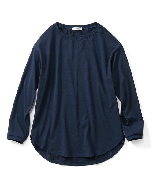 IEDIT(イディット)の「IEDIT 大人にふさわしい日本製 ていねいに仕立てたクワトロセブンTMカットソートップス(Tシャツ/カットソー・レディース・グレイッシュベージュ/ブルー・XX-LARGE/X-LARGE/LARGE/MEDIUM/SMALL/XXX-LARGE)」の17枚目の写真