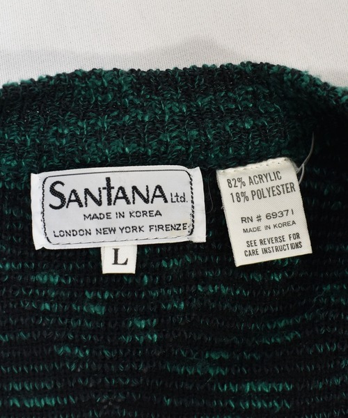 VINTAGE（ヴィンテージ）の「【ヴィンテージ古着】80-90's SANTANA デザインニットカーディガン（カーディガン/ボレロ・メンズ・グリーン・LARGE）」の5枚目の写真