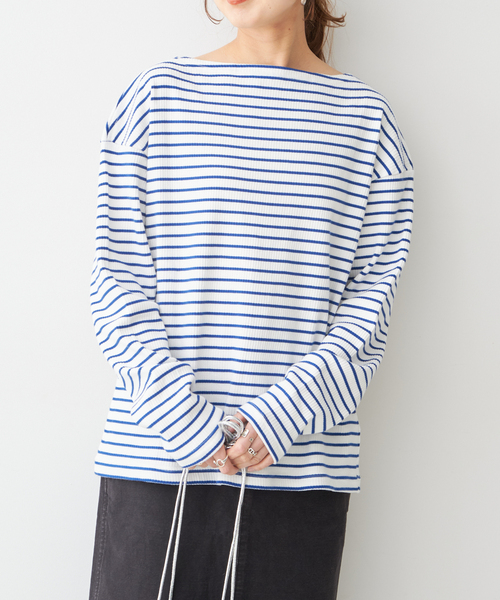 LORO(ロロ)の「【Loro / ローロ】 Cross Boat Long Sleeve(Tシャツ/カットソー・レディース・ブラック/ホワイト・FREE)」の21枚目の写真