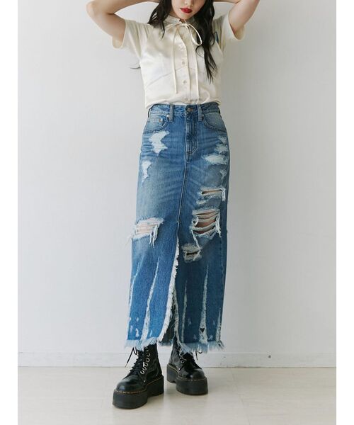 jouetie(ジュエティ)の「フロントリボンアメスリブラウス(シャツ/ブラウス・レディース・ピンク/グレー/オフホワイト・MEDIUM)」の14枚目の写真