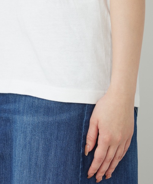 un dix cors（アンディコール）の「AmicoフロッキーTee（Tシャツ/カットソー・レディース・ネイビー/ホワイト/チャコールグレー・FREE）」の8枚目の写真