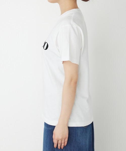 un dix cors（アンディコール）の「AmicoフロッキーTee（Tシャツ/カットソー・レディース・ネイビー/ホワイト/チャコールグレー・FREE）」の4枚目の写真