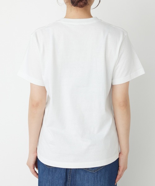 un dix cors（アンディコール）の「AmicoフロッキーTee（Tシャツ/カットソー・レディース・ネイビー/ホワイト/チャコールグレー・FREE）」の5枚目の写真