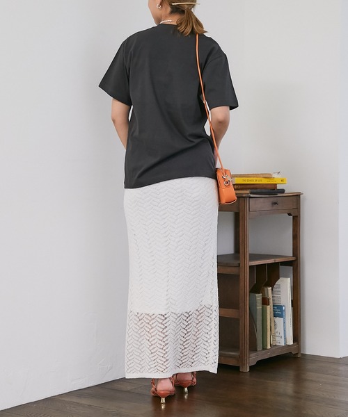 un dix cors（アンディコール）の「AmicoフロッキーTee（Tシャツ/カットソー・レディース・ネイビー/ホワイト/チャコールグレー・FREE）」の12枚目の写真