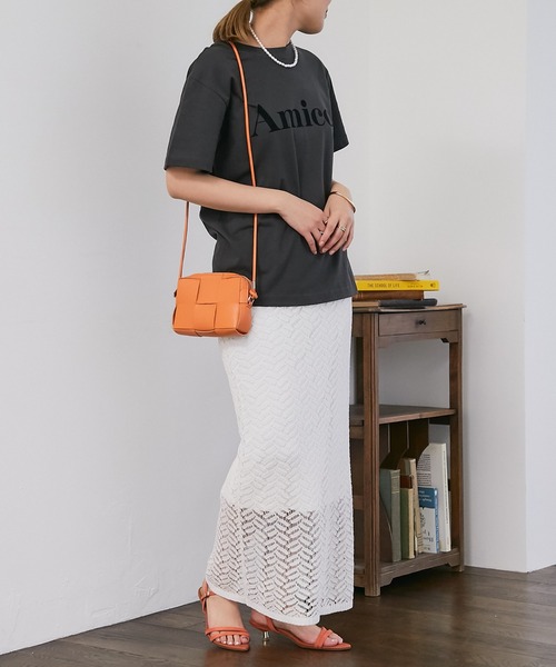 un dix cors（アンディコール）の「AmicoフロッキーTee（Tシャツ/カットソー・レディース・ネイビー/ホワイト/チャコールグレー・FREE）」の11枚目の写真