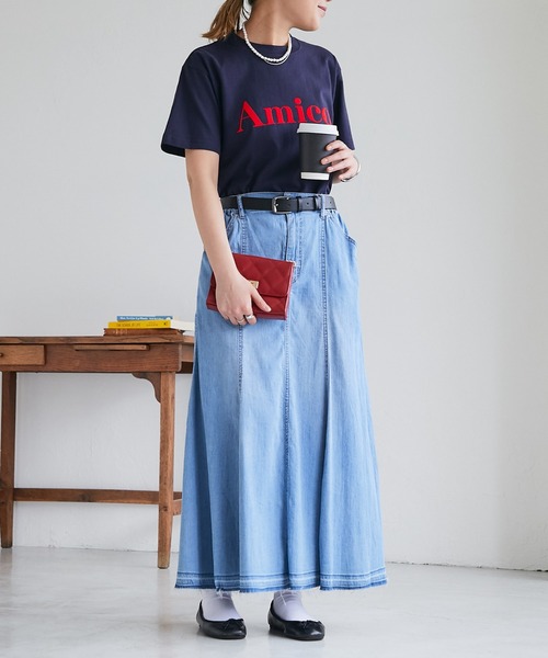 un dix cors（アンディコール）の「AmicoフロッキーTee（Tシャツ/カットソー・レディース・ネイビー/ホワイト/チャコールグレー・FREE）」の21枚目の写真