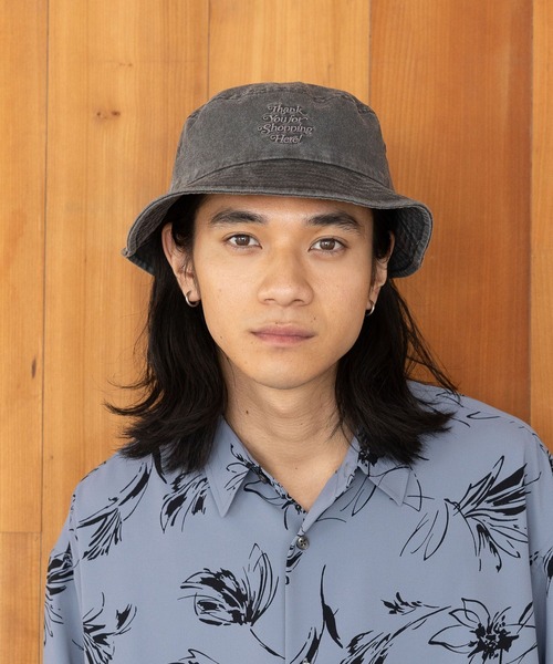 黒菟華 人参バケットハット LIN AL-759035 和柄 和風 帽子