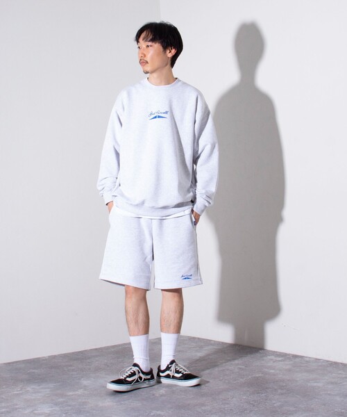JACK PURCELL(ジャックパーセル)の「【CONVERSE JACK PURCELL/コンバース ジャックパーセル】フレンチテリー スウェットパンツ ショートパンツ(スウェットパンツ・メンズ・オフホワイト/ブラック/アイボリー・L/M)」の9枚目の写真
