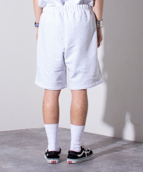 JACK PURCELL(ジャックパーセル)の「【CONVERSE JACK PURCELL/コンバース ジャックパーセル】フレンチテリー スウェットパンツ ショートパンツ(スウェットパンツ・メンズ・オフホワイト/ブラック/アイボリー・L/M)」の4枚目の写真