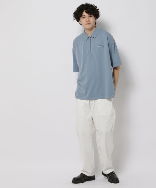 niko and（ニコアンド）の「ピグメントハーフジップTシャツ（T