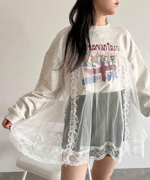 セール】チュールドッキングスウェット【ZOZOTOWN限定アイテム