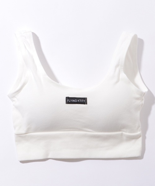 Lace Ladies(レースレディース)の「Uネック タグ付き ソリッドカラー カップ付き ハーフトップ(タンクトップ・レディース・グレー/ブラック/ホワイト・FREE)」の6枚目の写真