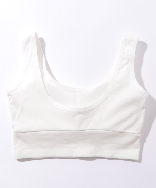 Lace Ladies(レースレディース)の「Uネック タグ付き ソリッドカラー カップ付き ハーフトップ(タンクトップ・レディース・グレー/ブラック/ホワイト・FREE)」の7枚目の写真