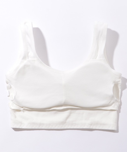 Lace Ladies(レースレディース)の「Uネック タグ付き ソリッドカラー カップ付き ハーフトップ(タンクトップ・レディース・グレー/ブラック/ホワイト・FREE)」の16枚目の写真
