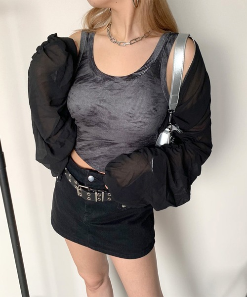 kmrii ケムリ　タンクトップ　ワンピース　ムラ染め　タイダイ kmrii ケムリタンクトップワンピースムラ染めタイダイ